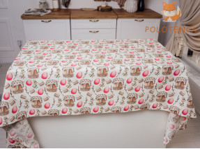 Скатерть с тефлоновым покрытием Пасхальная 120*180